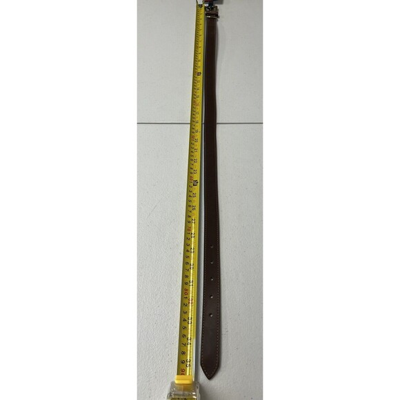 Faded Glory - Men’s - Genuine Leather Brown Belt - With Gold Buckle   - Size S/M - Picture 3 of 4